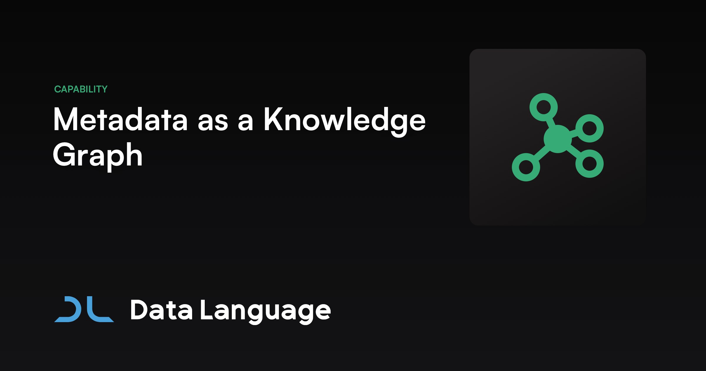 Metadata as a Knowledge Graph
